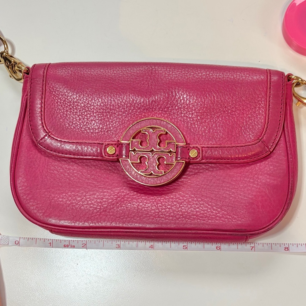 Tory Burch Magenta Pink Leather Amanda Crossbody Bag EUC - Picture 14 of 16